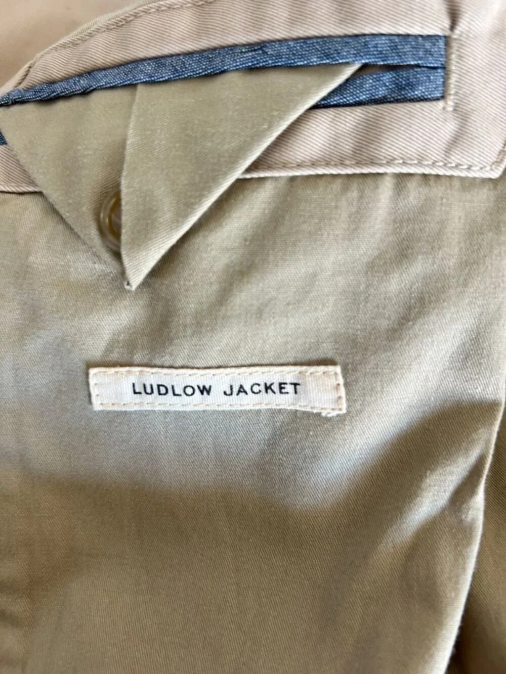 J. Crew Men's Tan Ludlow 100% Cotton Twill Casual Sport Coat Blazer Size Medium